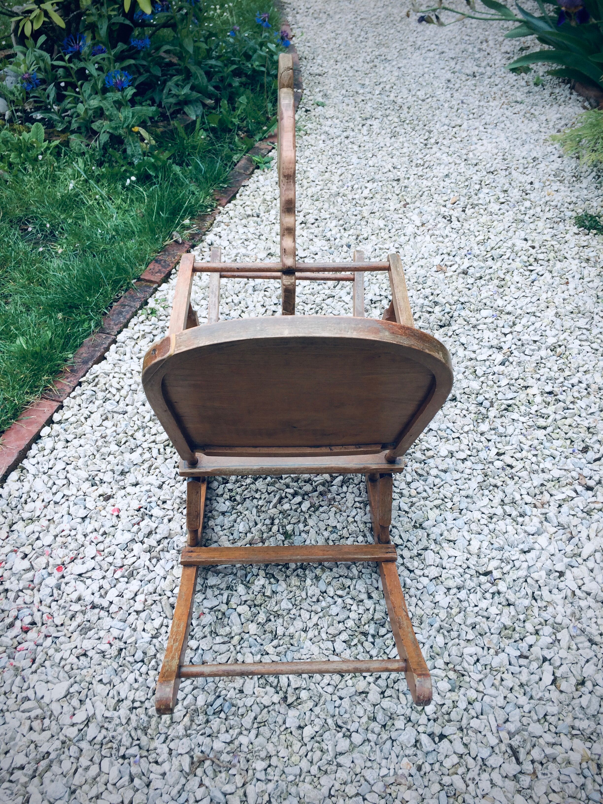 Child rocking horse wooden