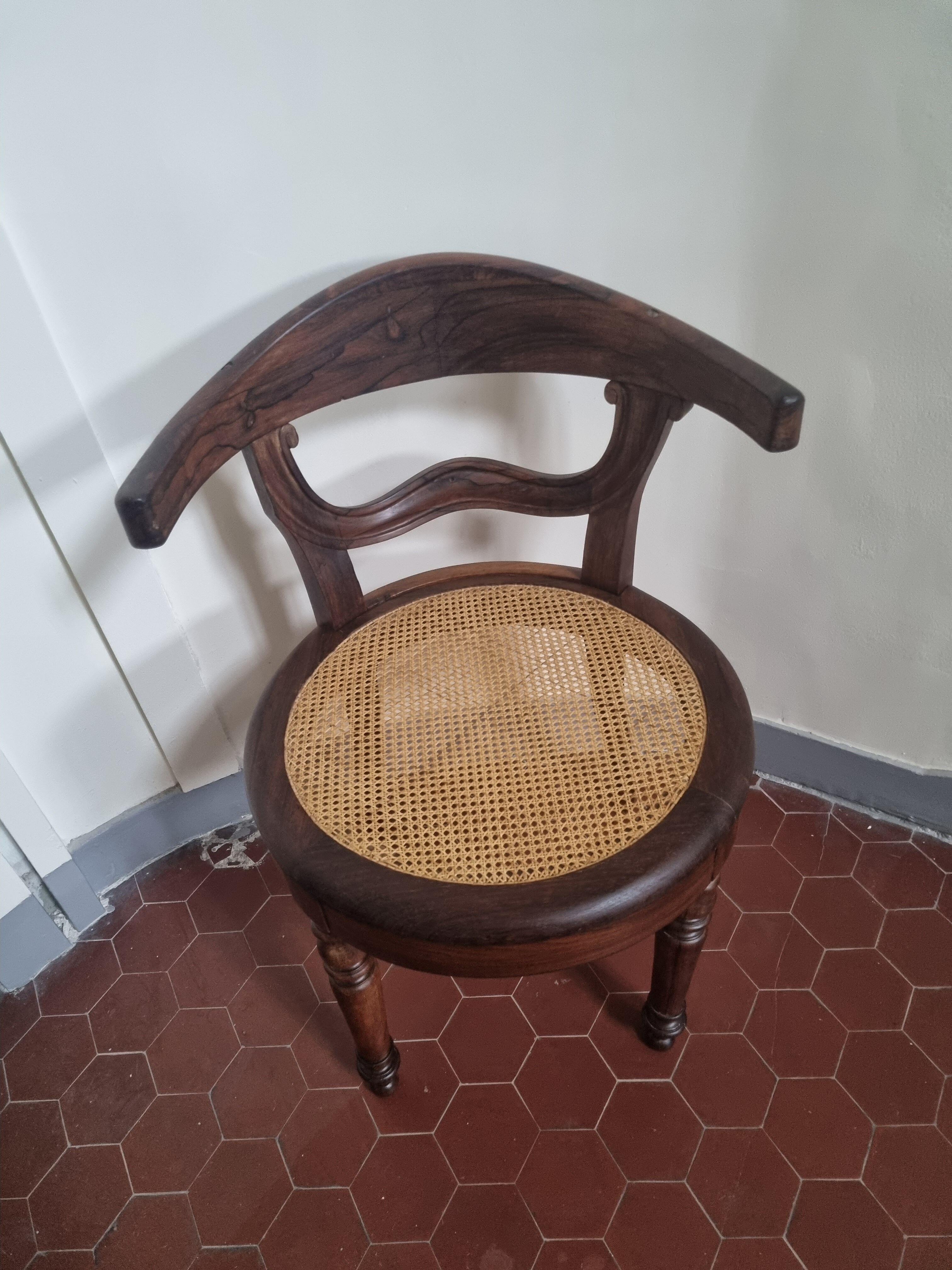 Louis Philippe office chair in canned walnut