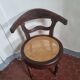 Fauteuil de bureau Louis Philippe en noyer canné