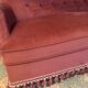 Sofa padded in old pink velvet