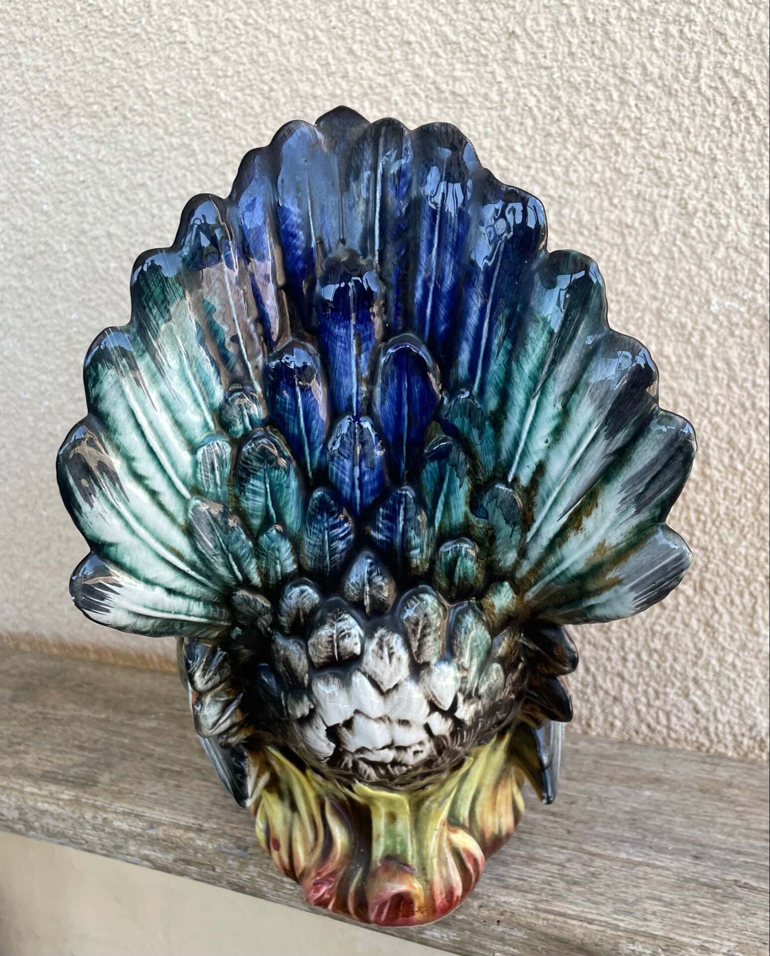 Grande porcelain poule sculpture Italy