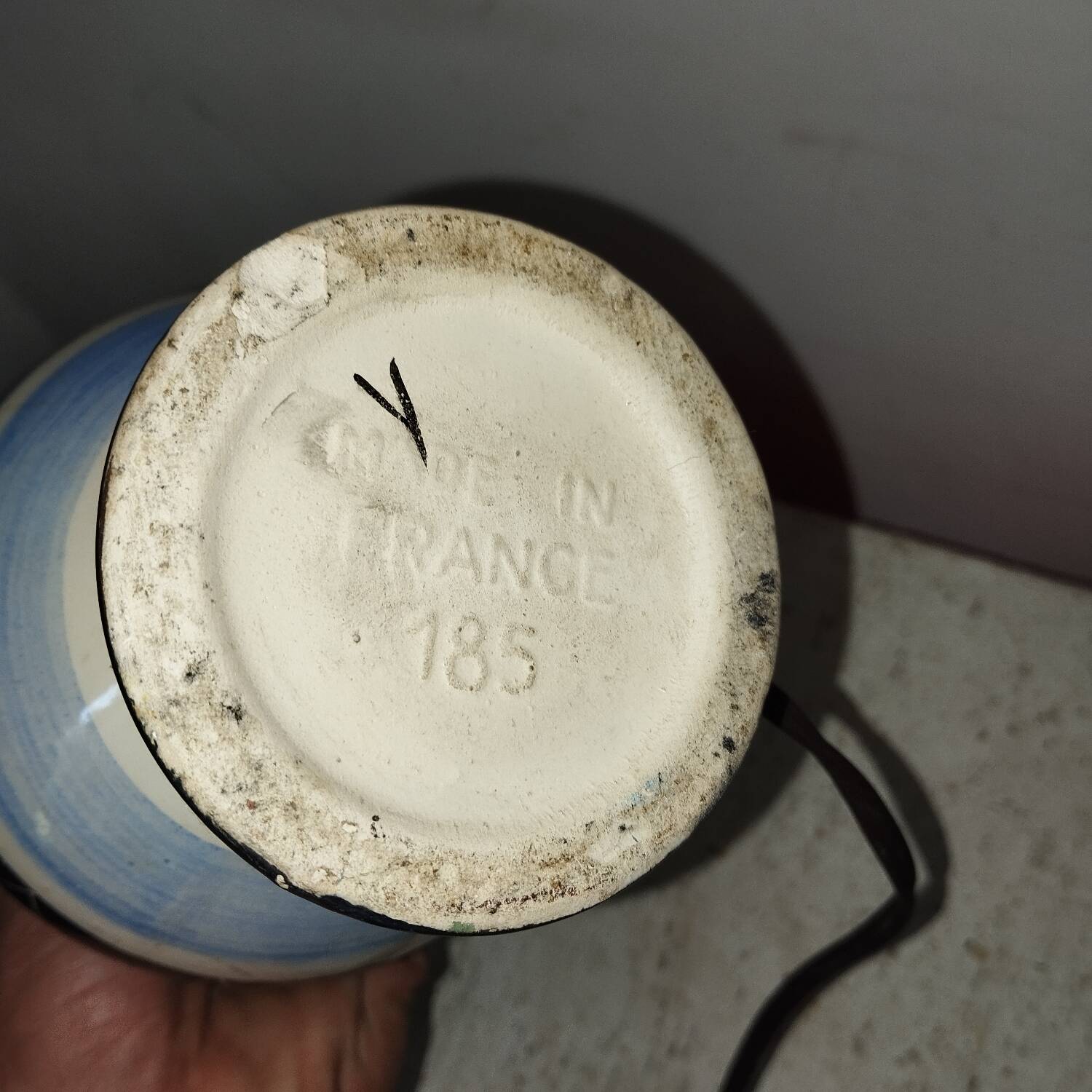 1950s ceramic lamp base