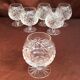 Set of 6 crystal glasses for cognac
