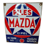 Ancienne plaque émaillée piles mazda