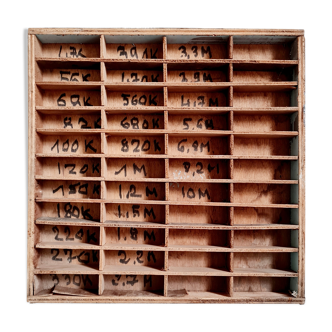 Old wood workshop locker