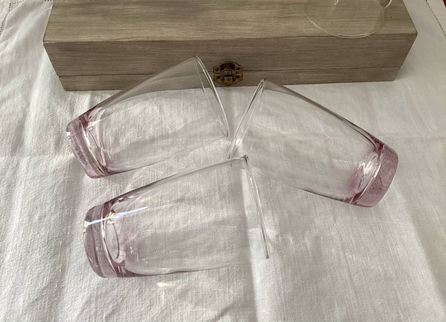 Old soda glasses Huile Lesieur