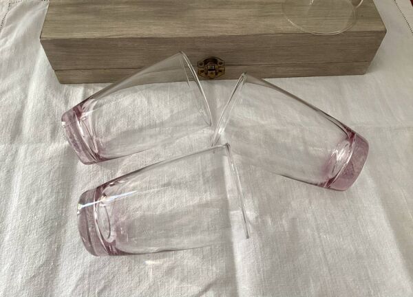 Anciens verres à soda Huile Lesieur