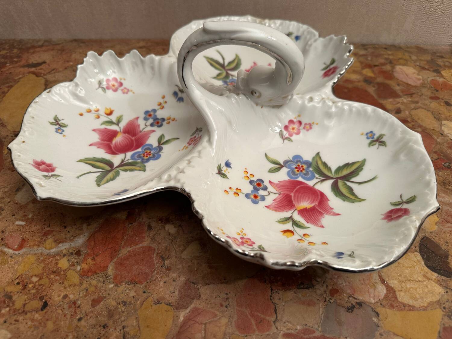 Serving dish for hors d'oeuvres, porcelain from Limoges - 1950s