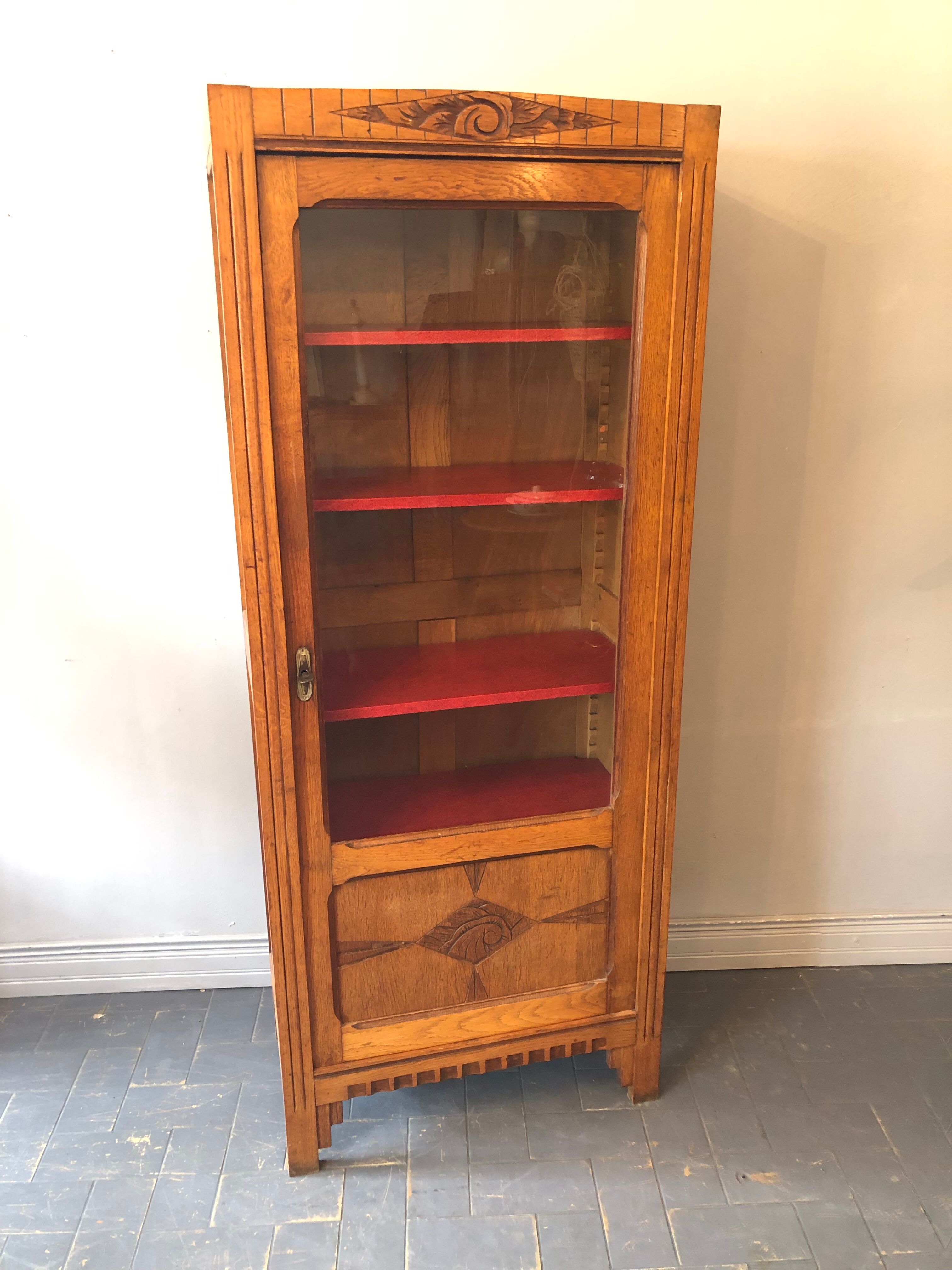 Art Deco glass cabinet