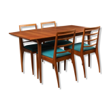 Retro extending dining table & 4 chairs by tom robertson for mcintosh of kirkcaldy