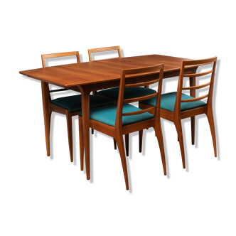 Retro extending dining table & 4 chairs by tom robertson for mcintosh of kirkcaldy