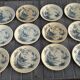 Gien earthenware service, Vues d'Orient model, 21 pieces, late 19th century