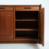 Danish teak Dyrlund credenza with visible joints, drawers and doors