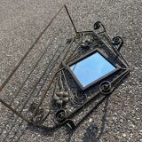 art deco wrought iron wall mirror