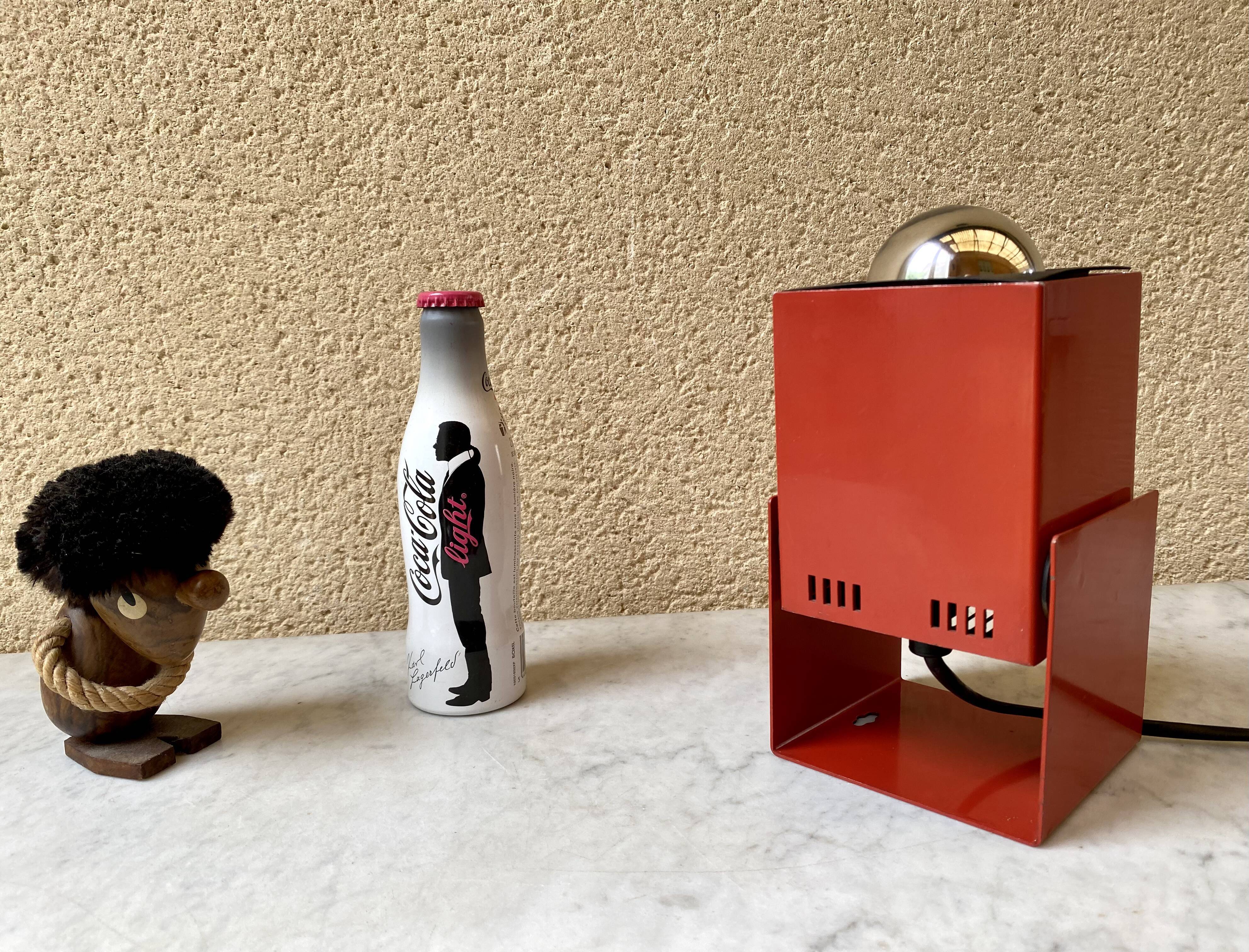 Lamp applique spot cube Lita France design vintage 70s