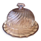 Cheese bell on its molded pressed glass tray