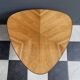 High wood coffee table,  triangle shape 1960s