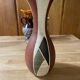 Vase ocher beige green black 1950 1960 ceramic