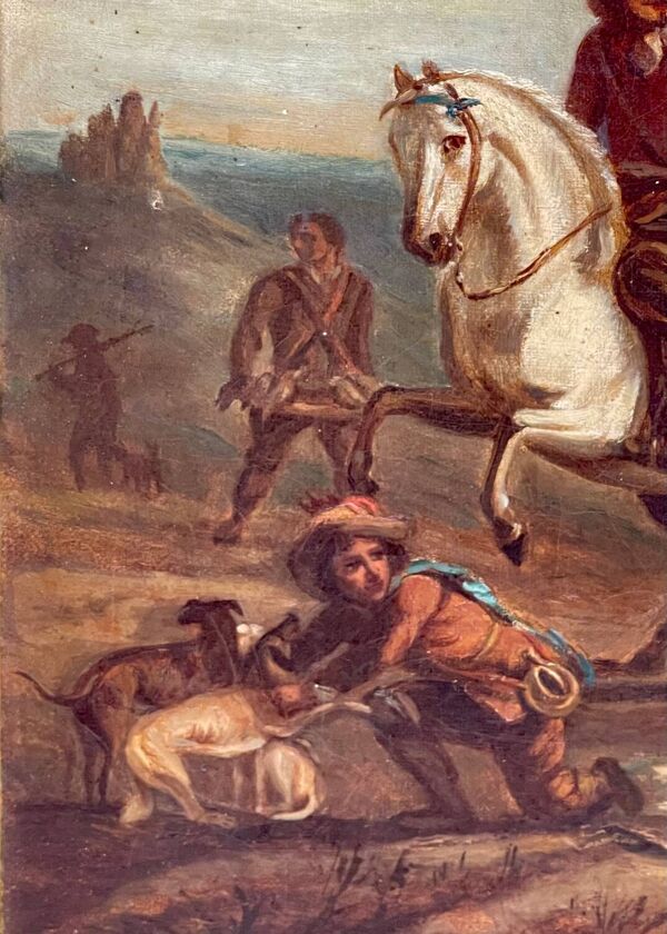 Attr. à carel van falens - scène de chasse, école flamande