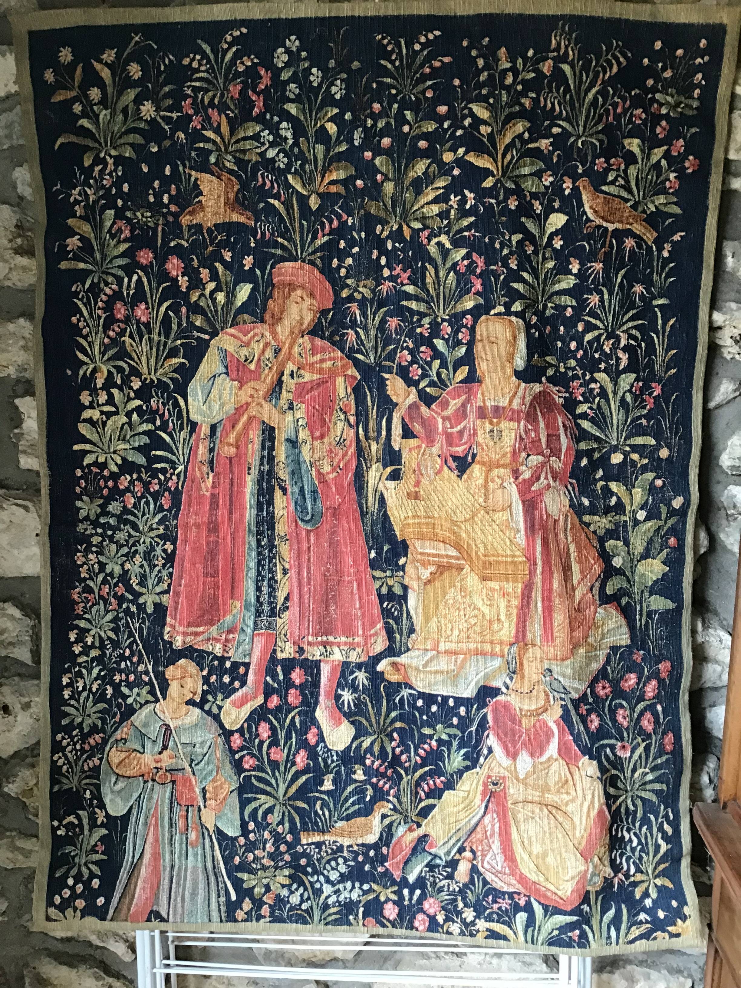 Wall tapestry reproduction of Artis Flora entitled the concert