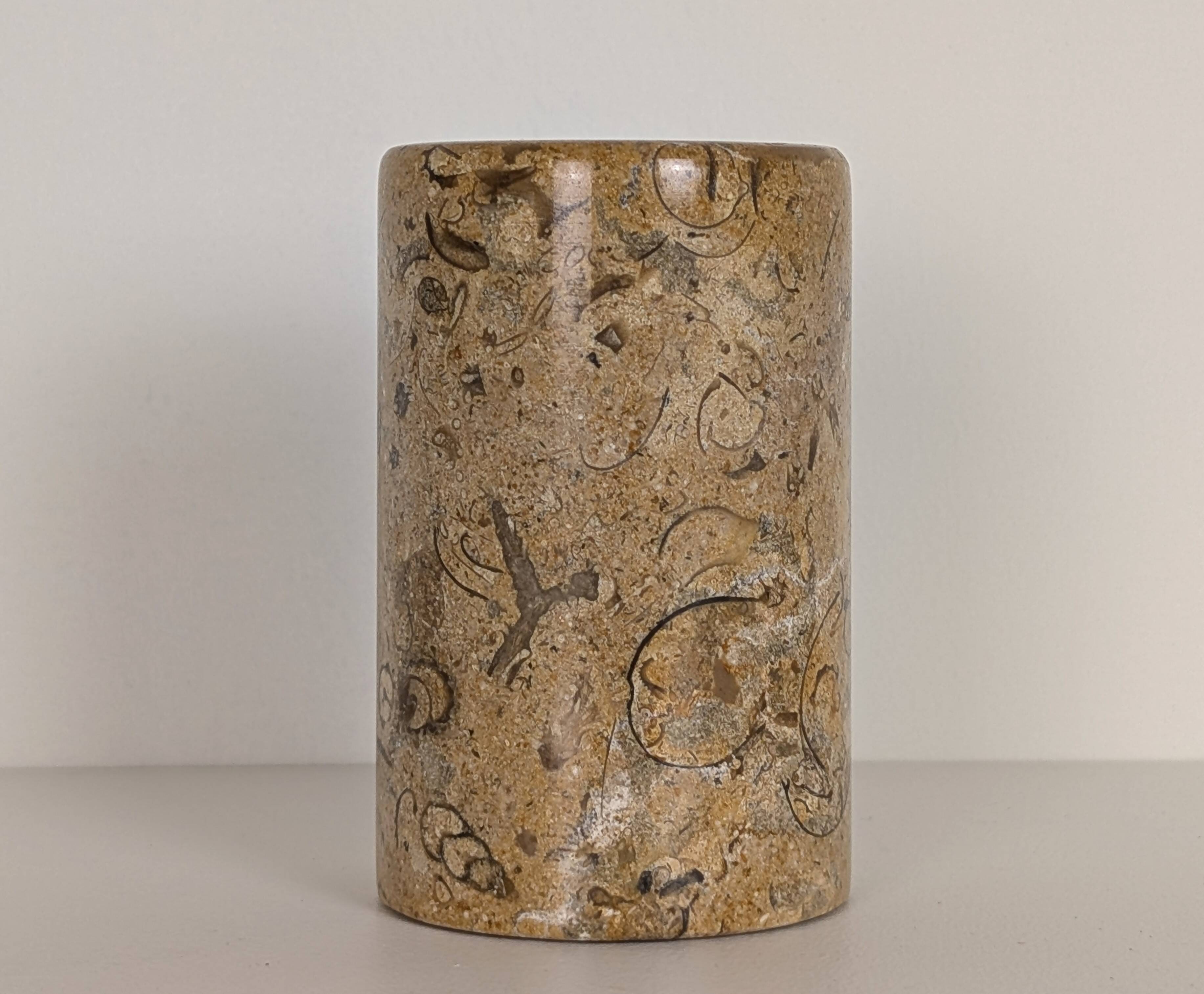 Stone roller vase