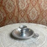 Silver aluminum hand candle holder