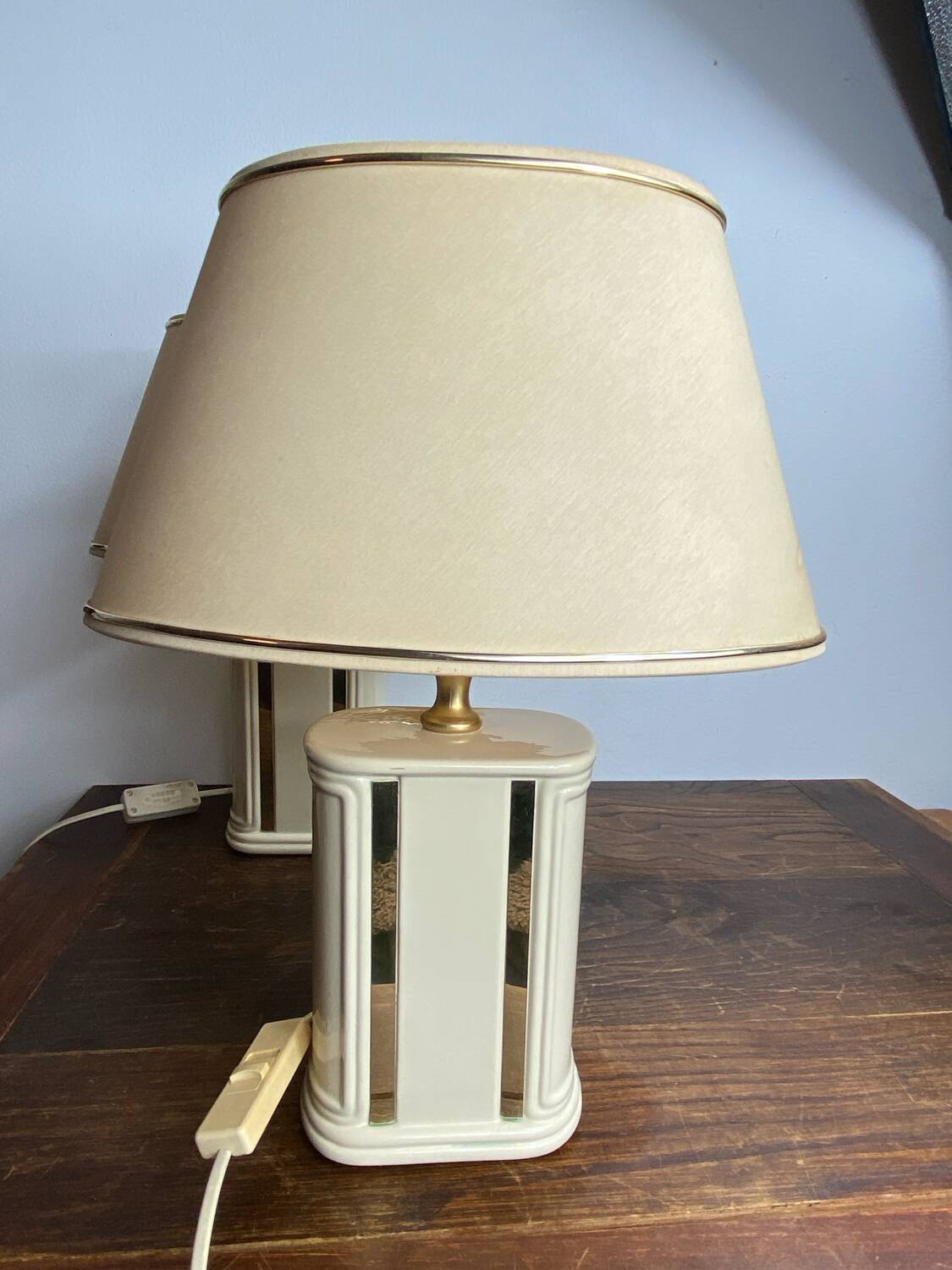 Paire de lampes, Robert de Schuytener années 70