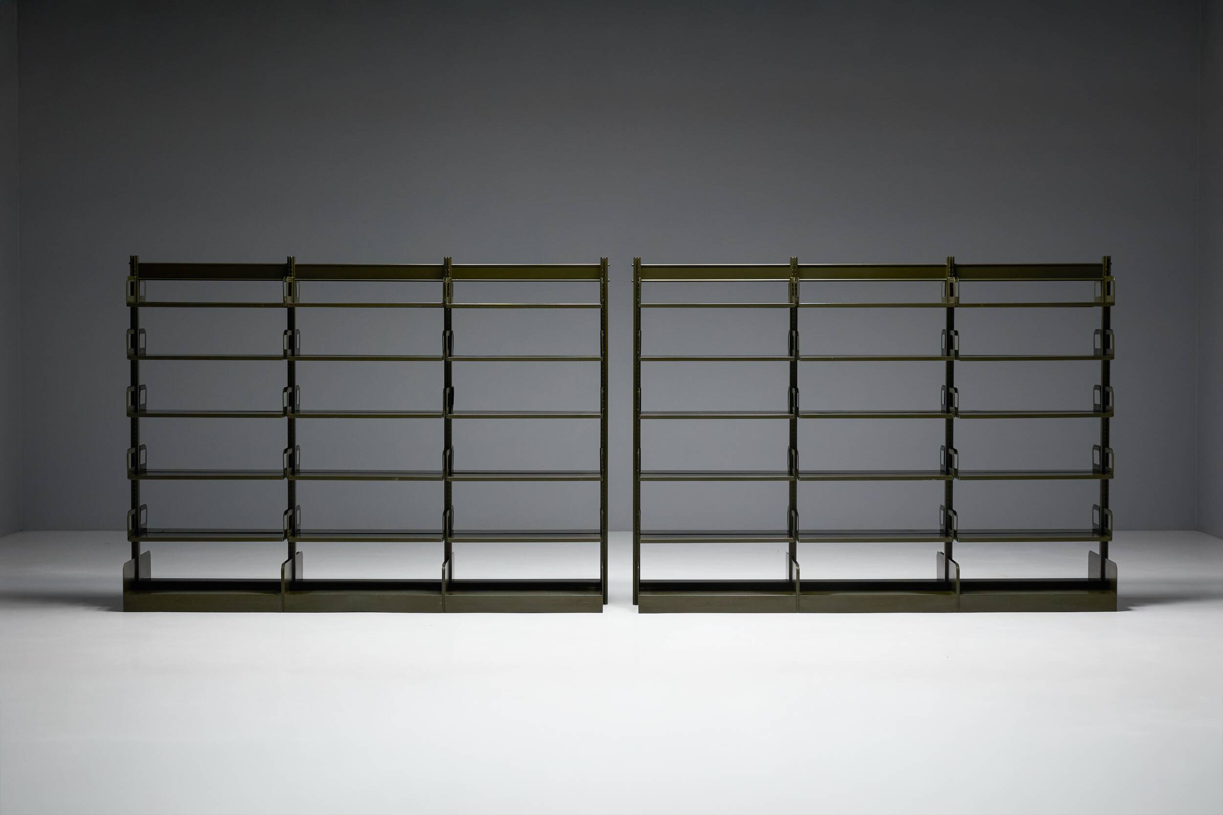 Modular freestanding shelving system, France, 1950s