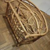 Rattan magazine holder