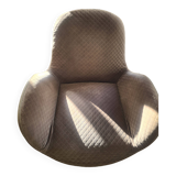2 fauteuils cuir et alcantara Roche bobois