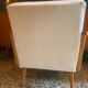 Fauteuil vintage bois et tissu