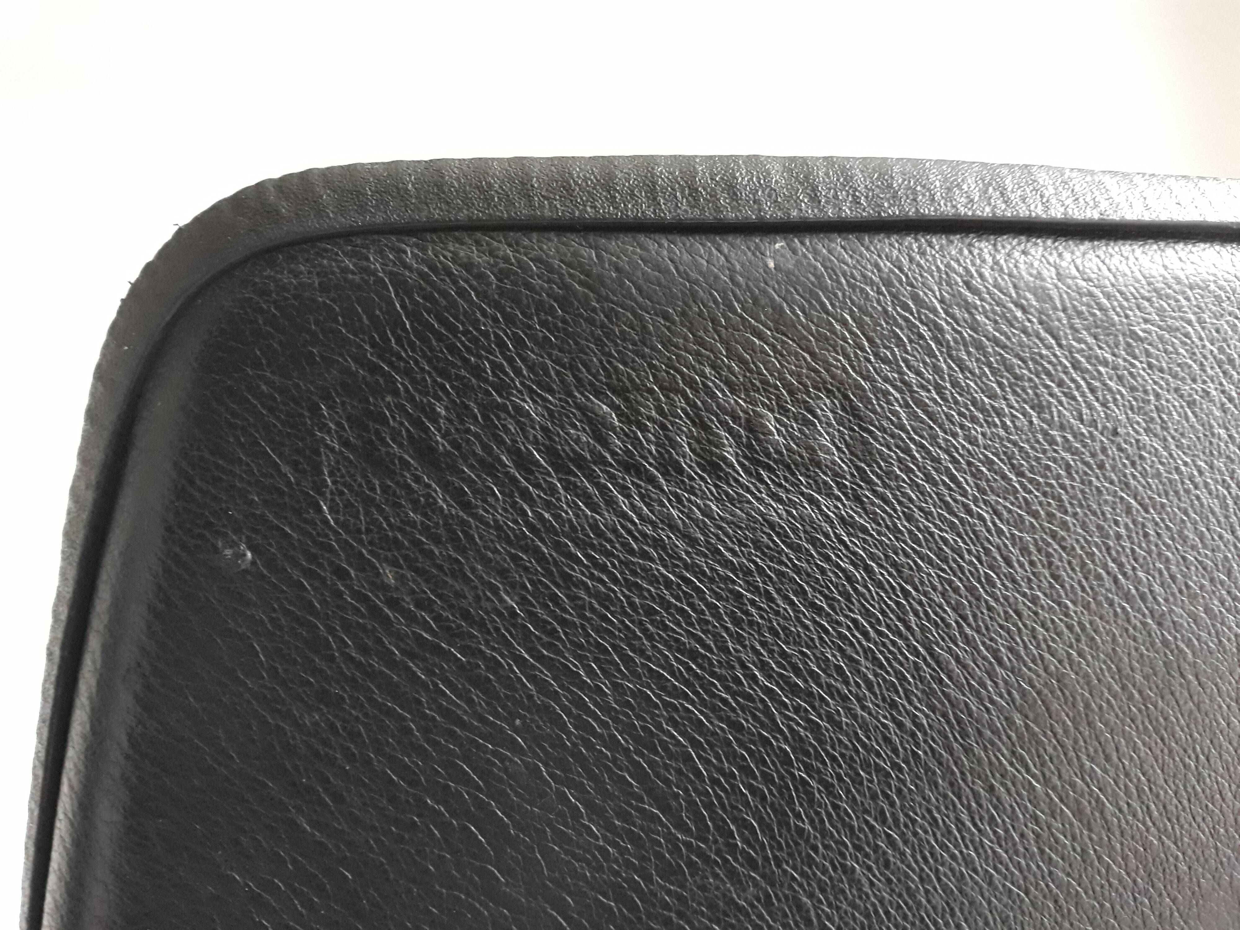 Vintage black leather armchair