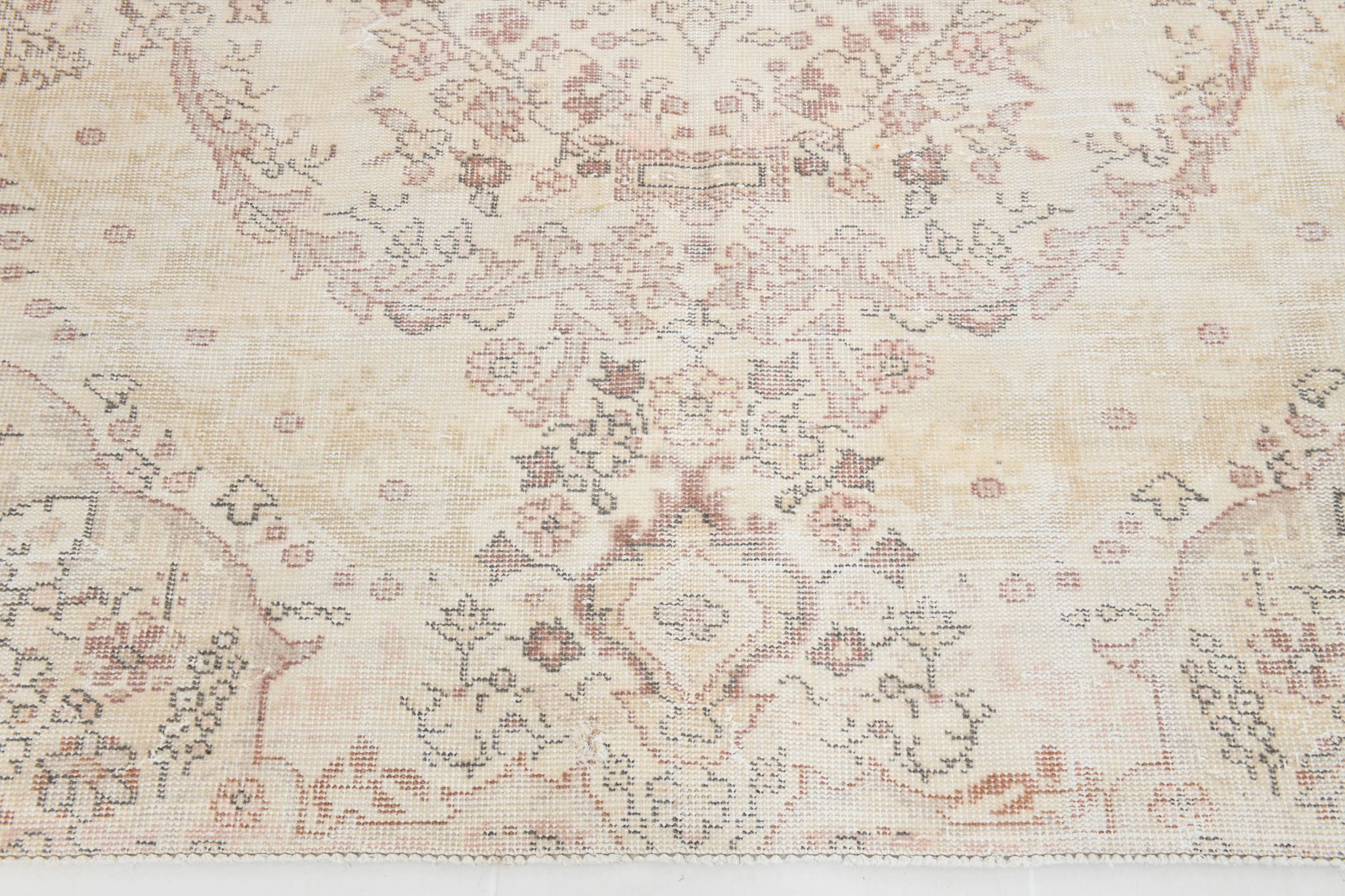 Tapis beige classique Distressed 282x193cm
