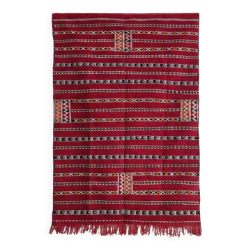 Moroccan kilim rug red 140x230 cm