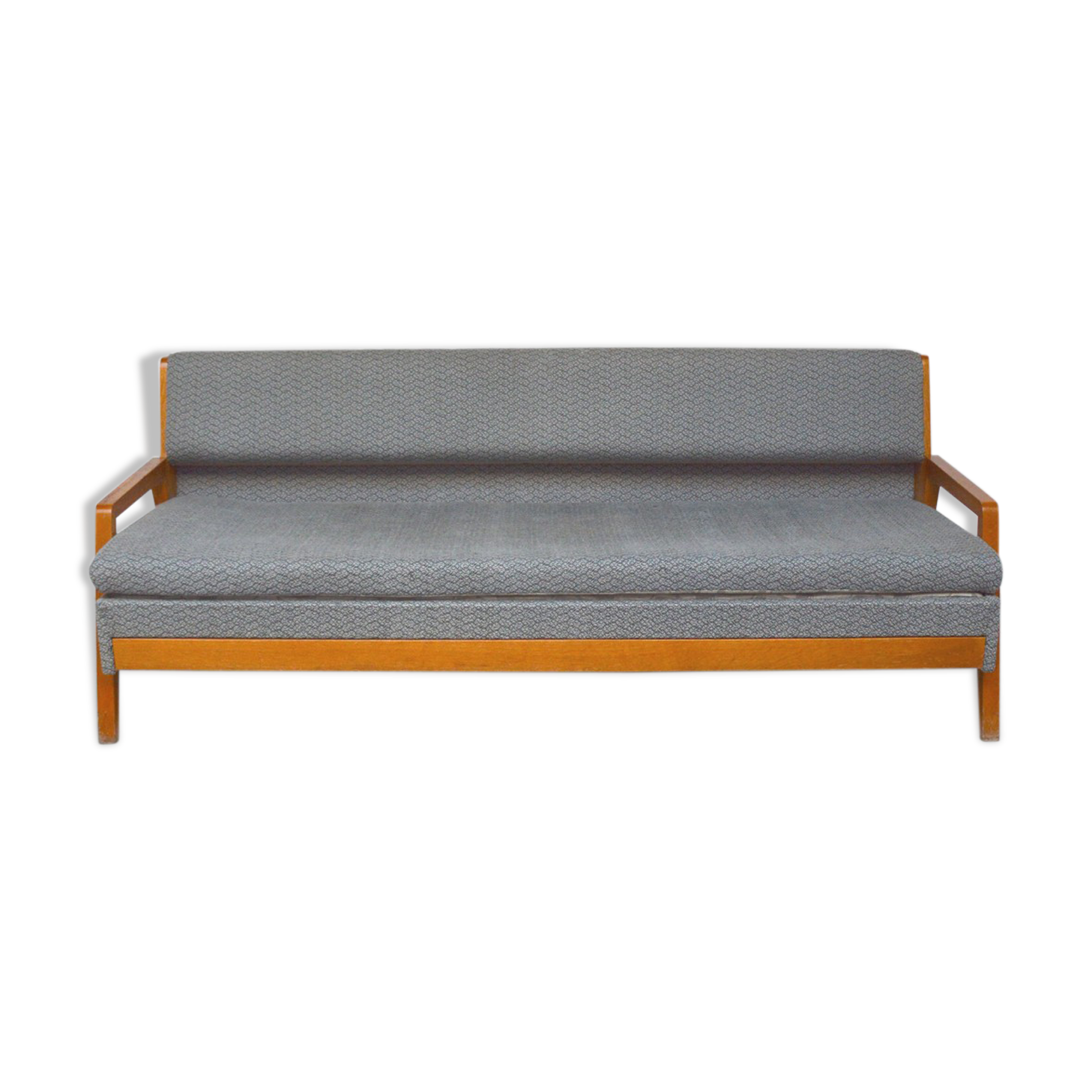 Sofa bed grey compass feet, 1960