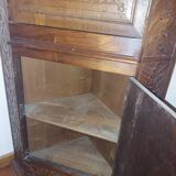 Walnut corner cabinet (notch)