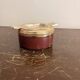 Mid-Century Modern Italian Silver Metal Leather Table Ashtray