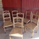 Suite de chaises chêne assises canées