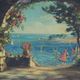 Labonne geo born 1887 view of the bay - oil on canvas signed