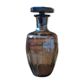 Carafe bouteille en verre fumé art déco ancien vintage dp 082201