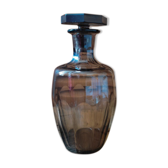 Carafe Bottle in smoked glass Art Deco old vintage dp 082201