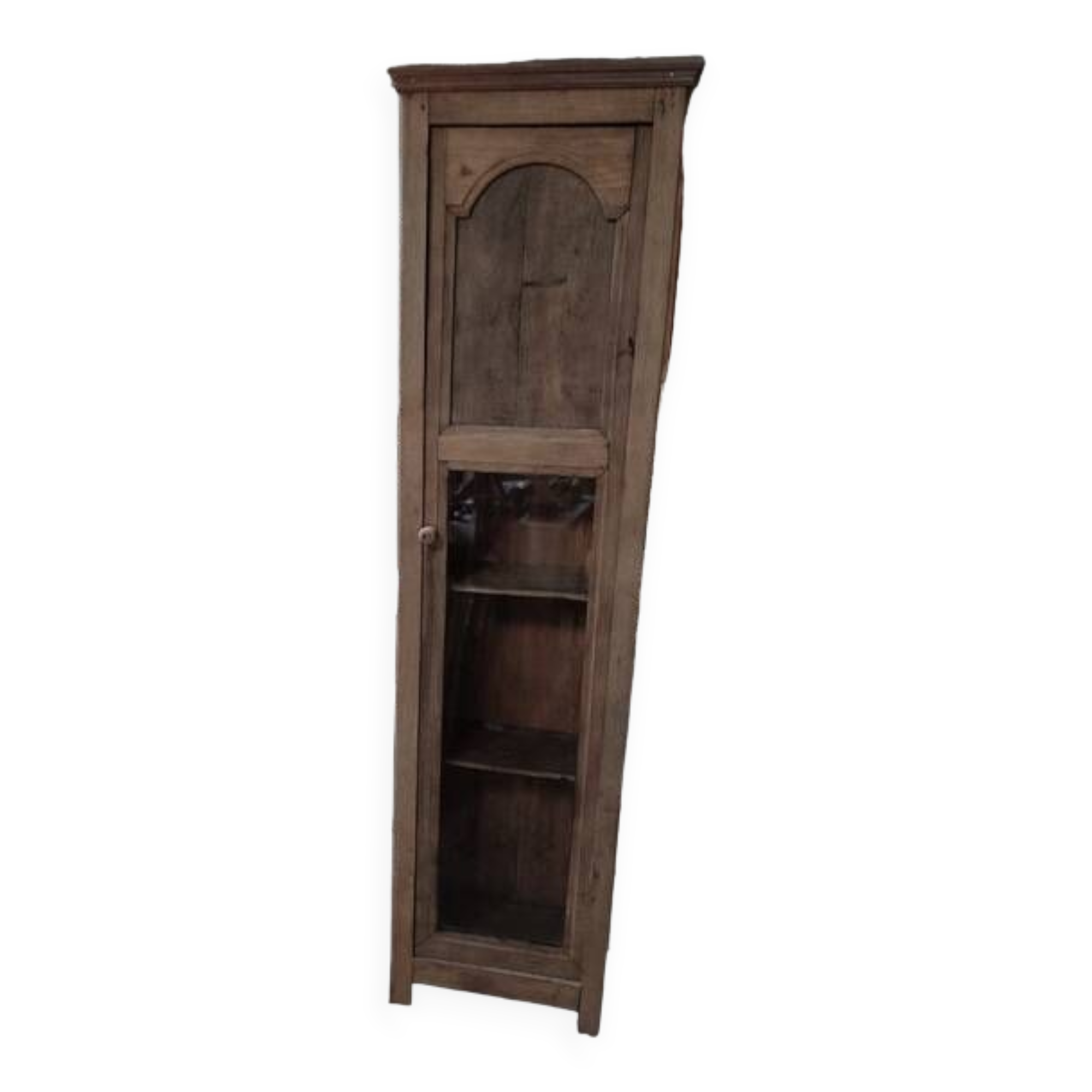 Solid wood display cabinet, glass door, air-gummed