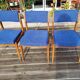 Set of 3 padded seat chairs