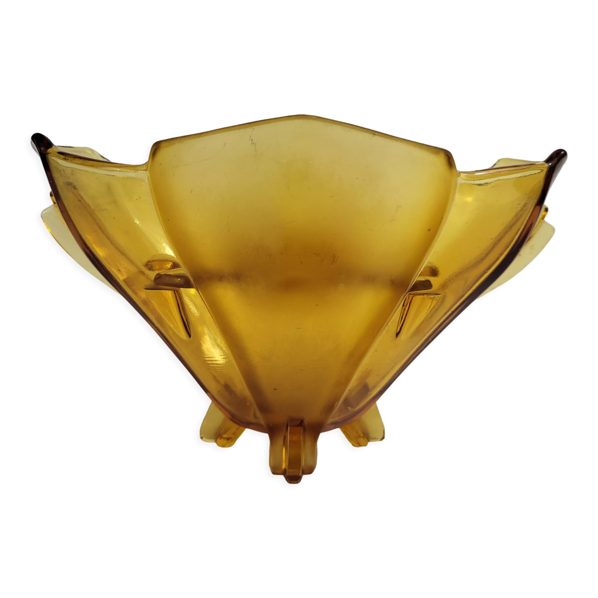 Art Deco glass picflower vase