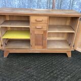 Buffet René Gabriel en hêtre et cp hêtre d’époque reconstruction