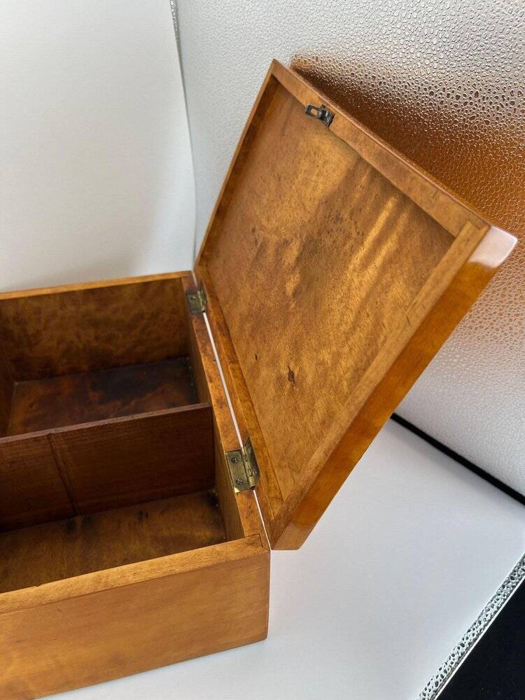 Late Biedermeier Box in Solid Birch, Northern Germany, 1840