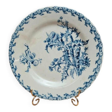 Antique Gien plate model Chardon Terre de Fer