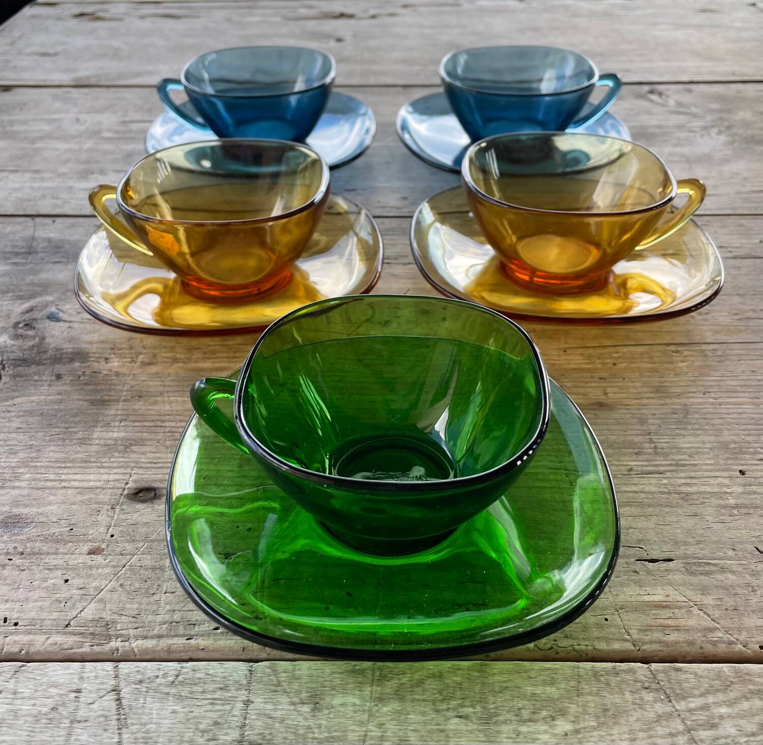 5 vintage french/vereco coffee cups