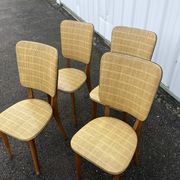 Set of 4 vintage chairs from the 50s and 60s in Scandinavian style.