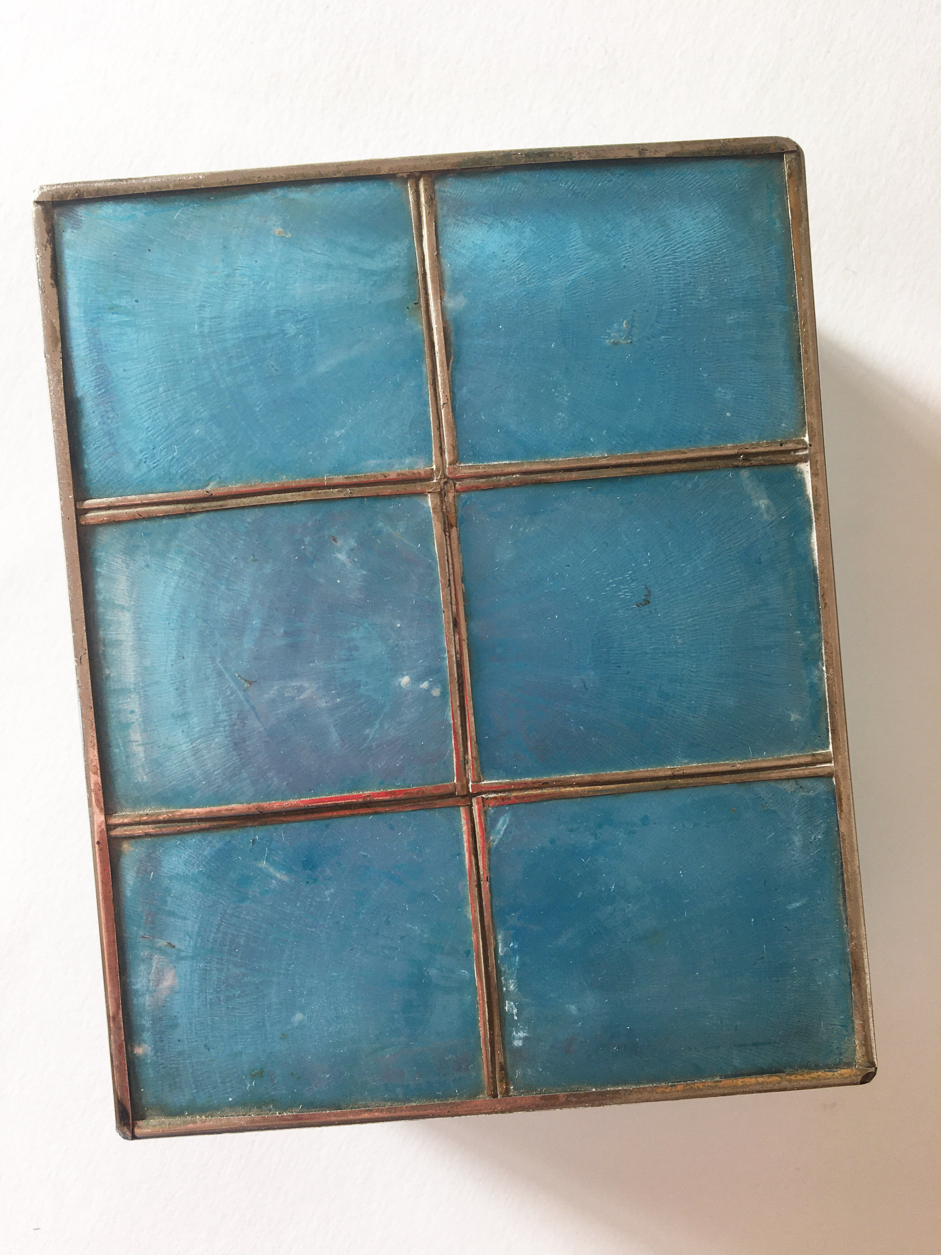 Blue mother-of-pearl box
